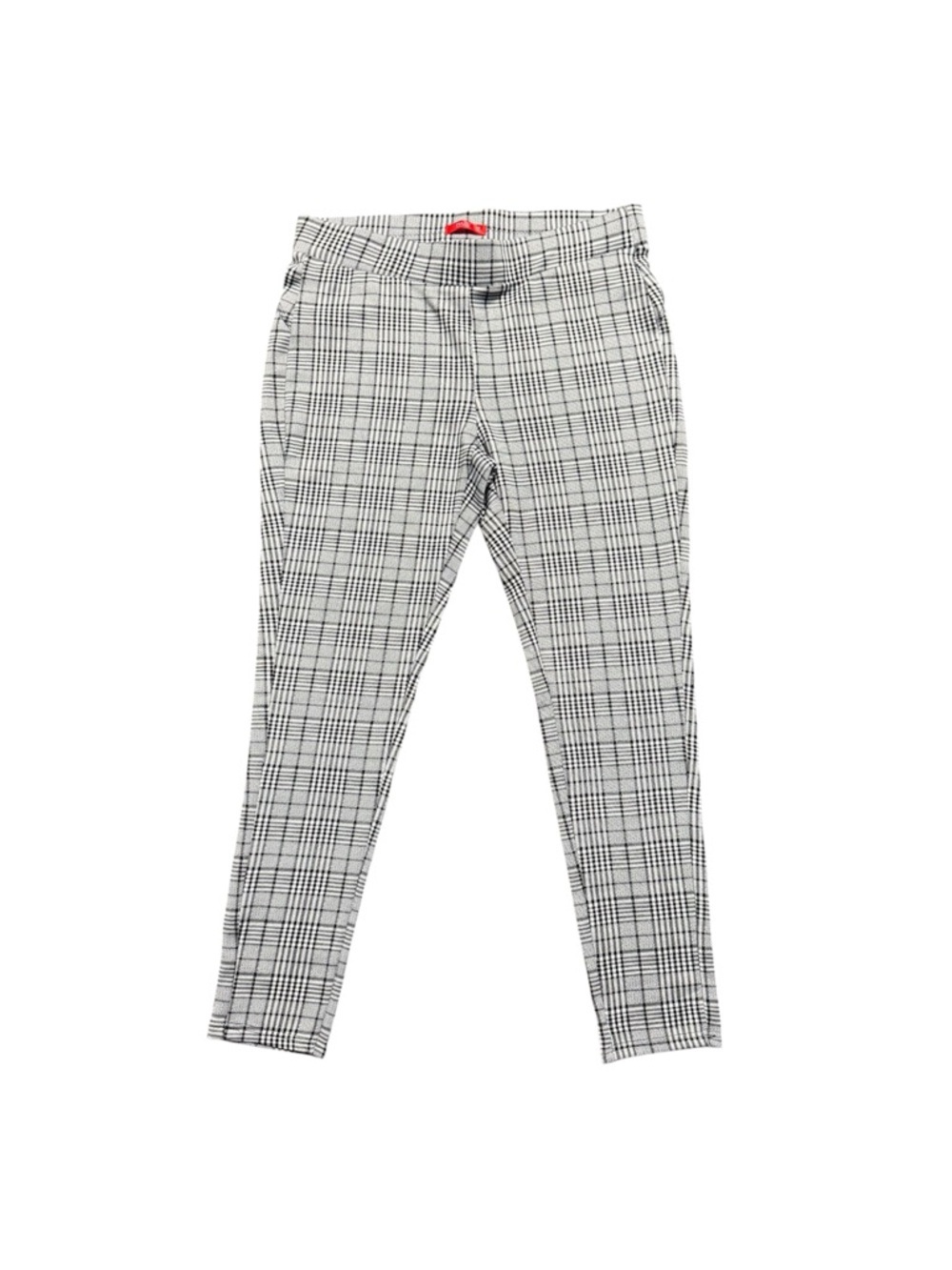 Maze Collection Plaid Pants 1X Black White Stretch Career Chic